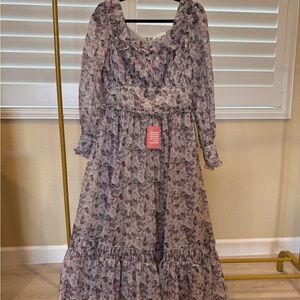 Floral Long Sleeve Maxi Dress